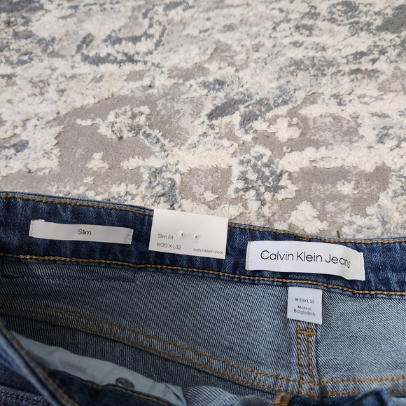 Calvin Klein Jeans | NWT Men's Slim Flit Blue Jeans - Picture 2 of 6